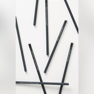 ANTHROPOLOGIE INSPIRATIONAL BLACK MALIN PENCILS NEW SET OF 8